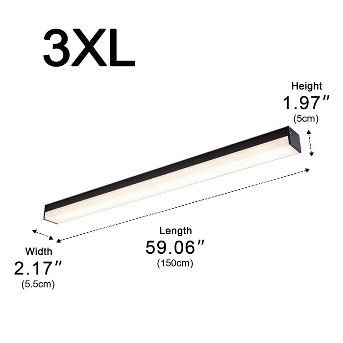 Ceiling Light - Modern Minimalist LED Strip - Dimmable, Adjustable Color Temperature for Indoor Spaces