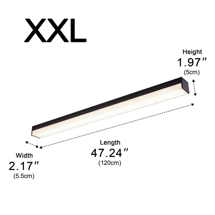 Ceiling Light - Modern Minimalist LED Strip - Dimmable, Adjustable Color Temperature for Indoor Spaces