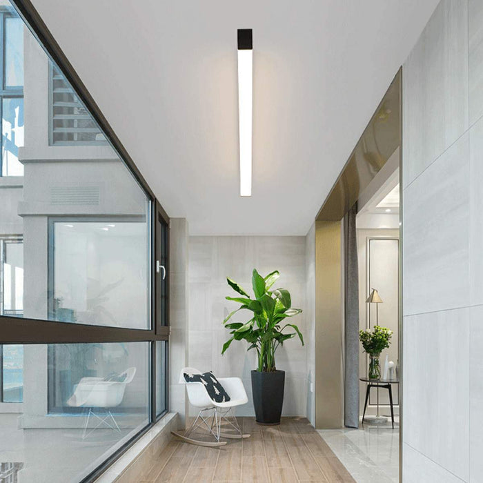 Ceiling Light - Modern Minimalist LED Strip - Dimmable, Adjustable Color Temperature for Indoor Spaces