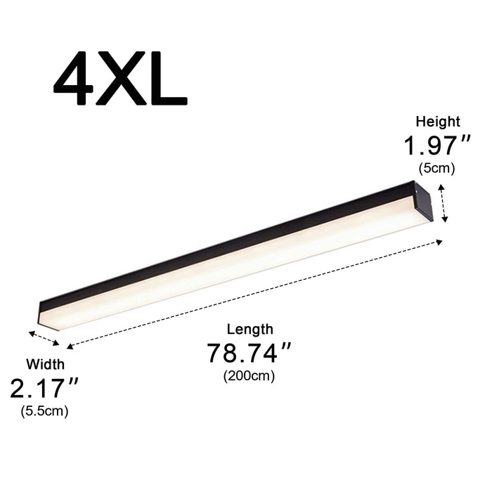 Ceiling Light - Modern Minimalist LED Strip - Dimmable, Adjustable Color Temperature for Indoor Spaces