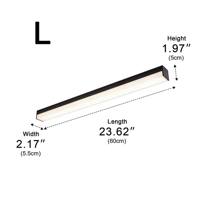 Ceiling Light - Modern Minimalist LED Strip - Dimmable, Adjustable Color Temperature for Indoor Spaces