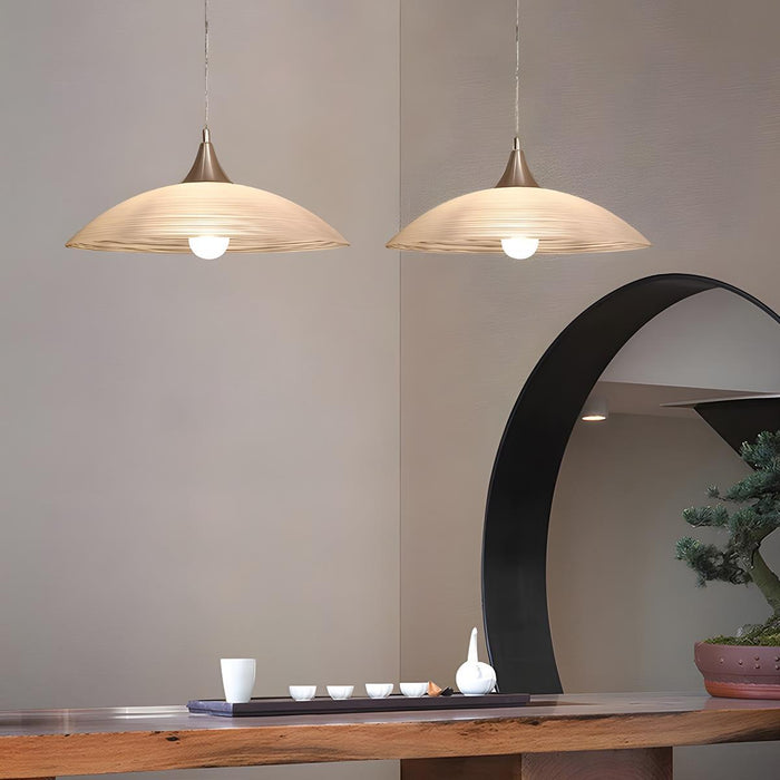 Modern Minimalist Dish Bar LED Pendant Light - Contemporary Dining Room Lighting - Kitchen Island Fixture - Adjustable Ambiance