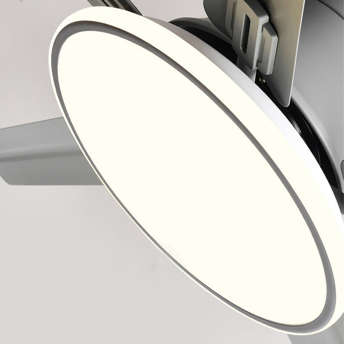 Modern Minimalist Five-Leaf Stainless Steel Ceiling Fan - Quiet Airflow, Contemporary Home Cooling