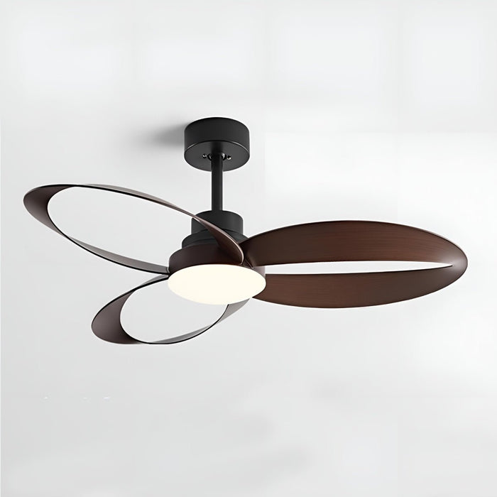 Modern Minimalist Geometric Ceiling Fan Light - 6-Speed Reverse DC Motor, Integrated LED