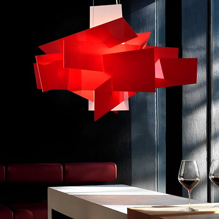 Modern Minimalist Geometric Art Chandelier Pendant Light - Iron Frame, Adjustable Height