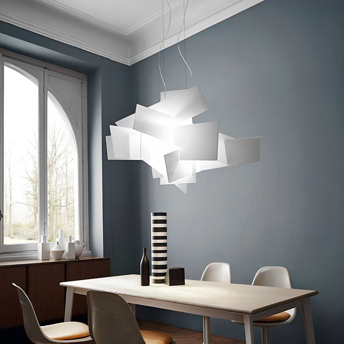 Modern Minimalist Geometric Art Chandelier Pendant Light - Iron Frame, Adjustable Height