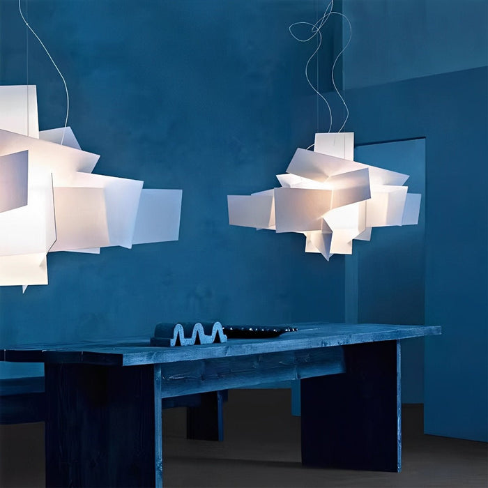 Modern Minimalist Geometric Art Chandelier Pendant Light - Iron Frame, Adjustable Height