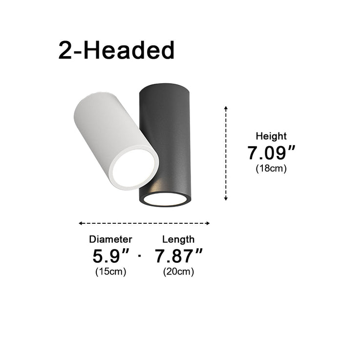 Modern Minimalist Geometric Cylinder LED Indoor Ceiling Light - Flush Mount Fixture, Contemporary Design