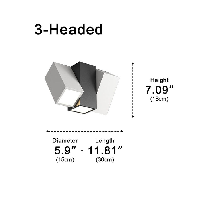 Modern Minimalist Geometric Cylinder LED Indoor Ceiling Light - Flush Mount Fixture, Contemporary Design