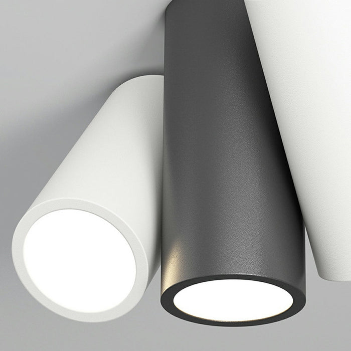 Modern Minimalist Geometric Cylinder LED Indoor Ceiling Light - Flush Mount Fixture, Contemporary Design
