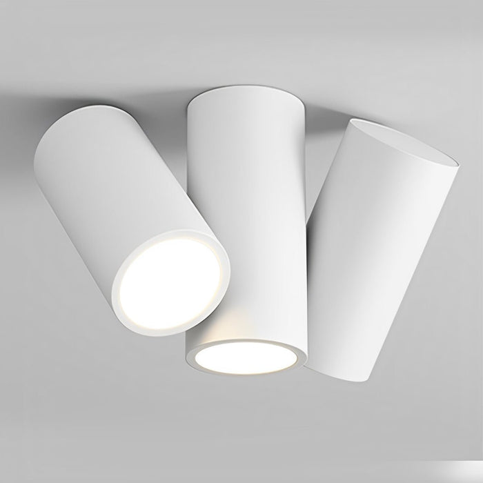 Modern Minimalist Geometric Cylinder LED Indoor Ceiling Light - Flush Mount Fixture, Contemporary Design