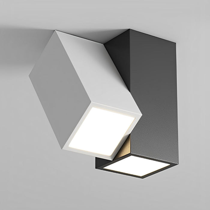 Modern Minimalist Geometric Cylinder LED Indoor Ceiling Light - Flush Mount Fixture, Contemporary Design