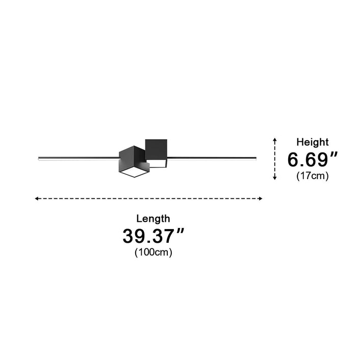 Modern Minimalist Geometric LED Long Strip Indoor Ceiling Light - Flush Mount, Dining Room Lighting