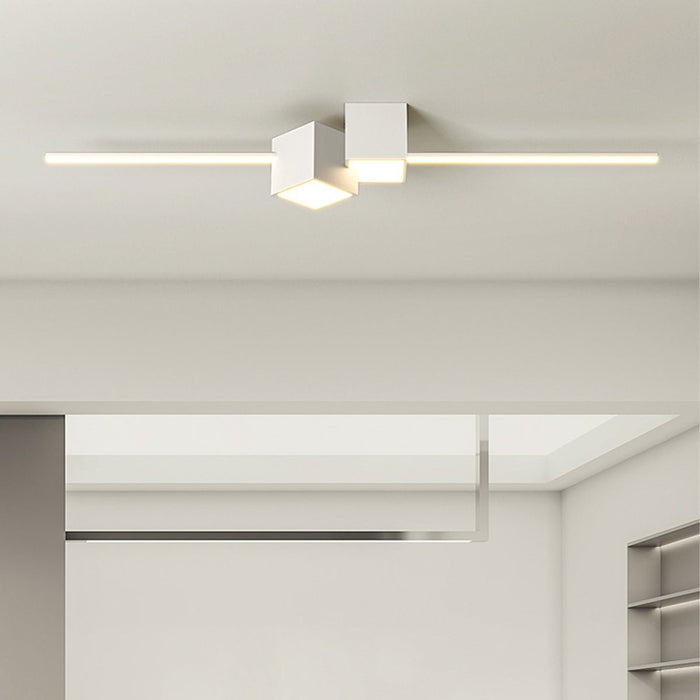 Modern Minimalist Geometric LED Long Strip Indoor Ceiling Light - Flush Mount, Dining Room Lighting