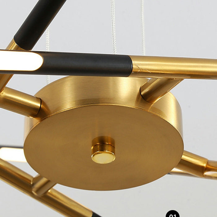 Indoor Pendant Light - Modern Minimalist Geometric LED Long Strip - Adjustable Height, Dining Room, Kitchen Island