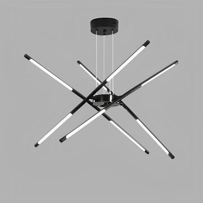 Indoor Pendant Light - Modern Minimalist Geometric LED Long Strip - Adjustable Height, Dining Room, Kitchen Island