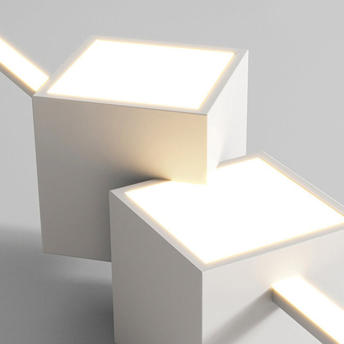 Indoor Pendant Light - Modern Minimalist Geometric LED Long Strip - Adjustable Height, Dining Room, Kitchen Island