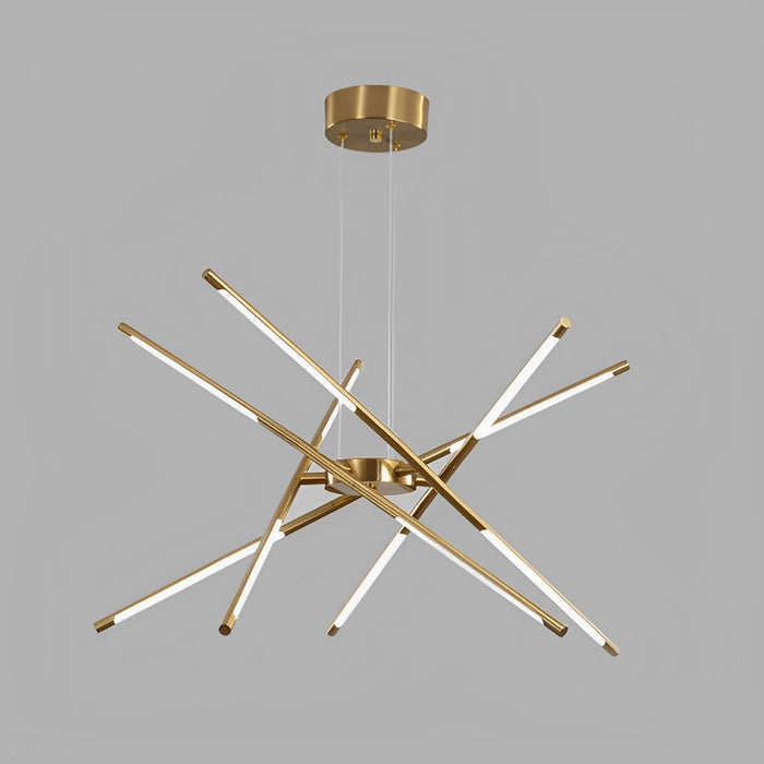 Indoor Pendant Light - Modern Minimalist Geometric LED Long Strip - Adjustable Height, Dining Room, Kitchen Island