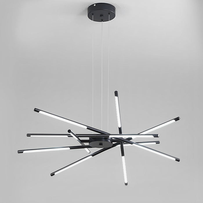 Indoor Pendant Light - Modern Minimalist Geometric LED Long Strip - Adjustable Height, Dining Room, Kitchen Island
