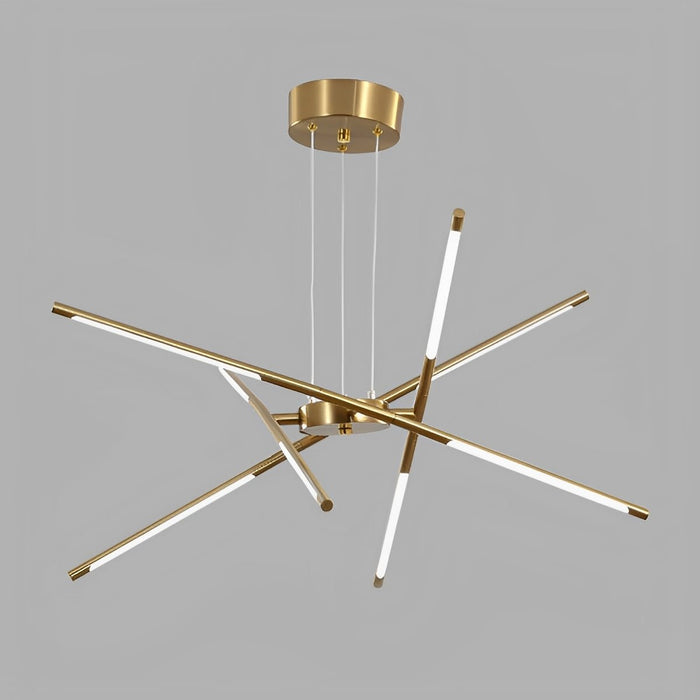 Indoor Pendant Light - Modern Minimalist Geometric LED Long Strip - Adjustable Height, Dining Room, Kitchen Island