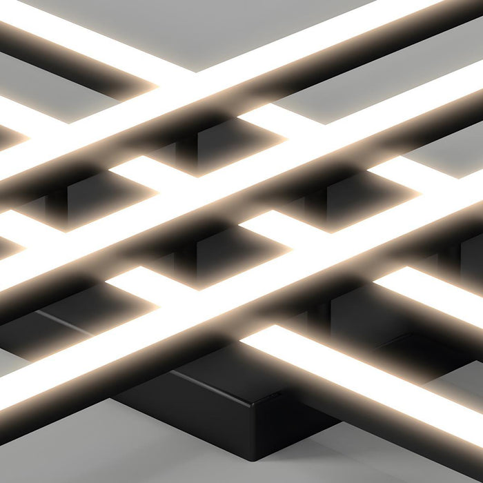 Modern Minimalist Geometric Long Strip LED Ceiling Light - Dimmable, Adjustable Color