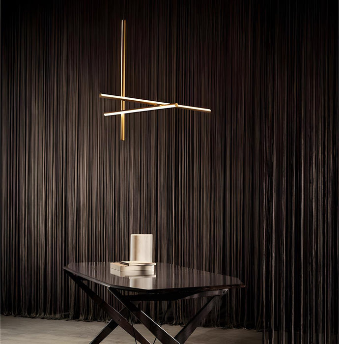 Geometric Outline Pendant Light - Modern Minimalist Space Lines Design, Creative Chandelier Fixture