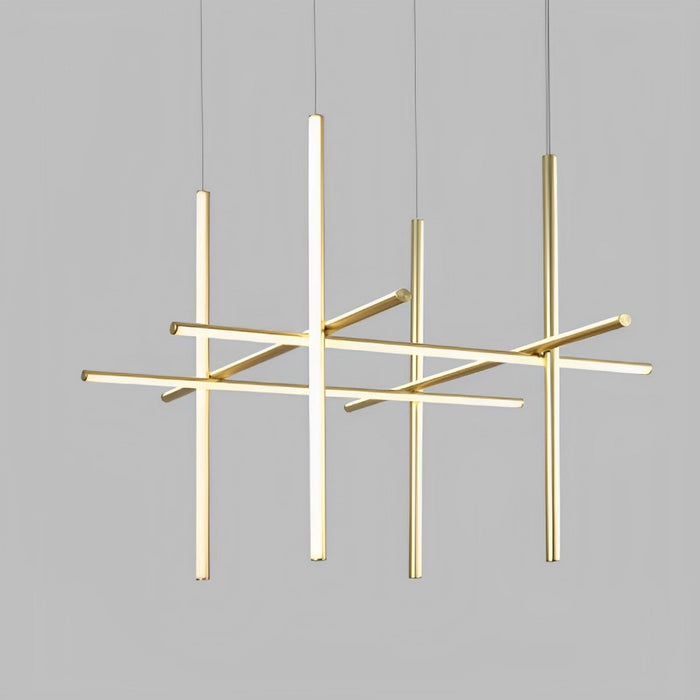 Geometric Outline Pendant Light - Modern Minimalist Space Lines Design, Creative Chandelier Fixture