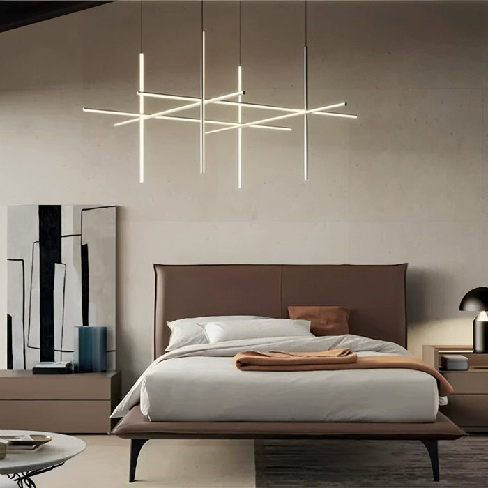 Geometric Outline Pendant Light - Modern Minimalist Space Lines Design, Creative Chandelier Fixture