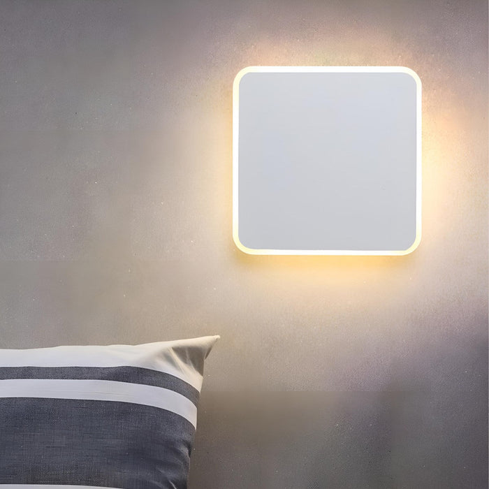 LED Wall Sconce - Modern Geometric Design, Touch Sensor Control, Concealed Light