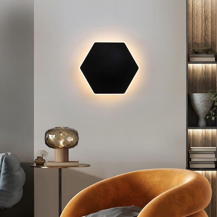 LED Wall Sconce - Modern Geometric Design, Touch Sensor Control, Concealed Light