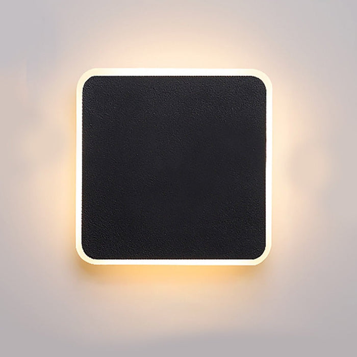 LED Wall Sconce - Modern Geometric Design, Touch Sensor Control, Concealed Light
