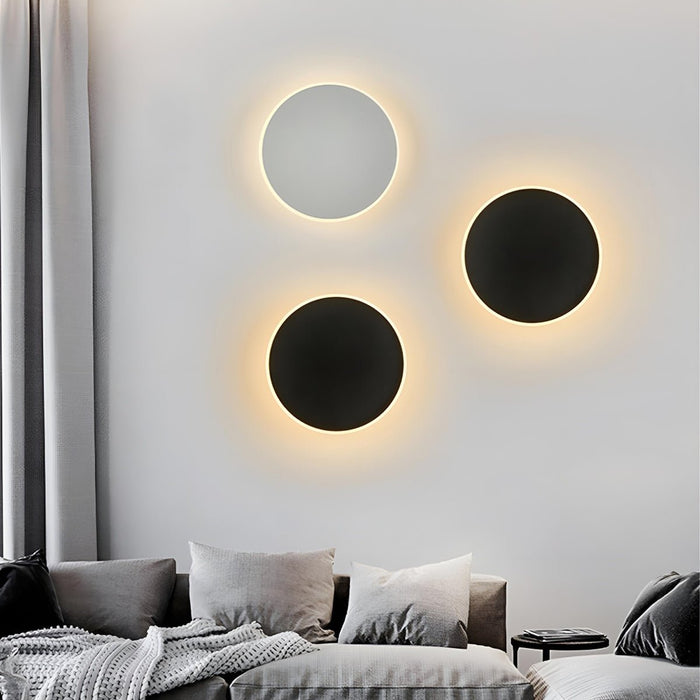 LED Wall Sconce - Modern Geometric Design, Touch Sensor Control, Concealed Light