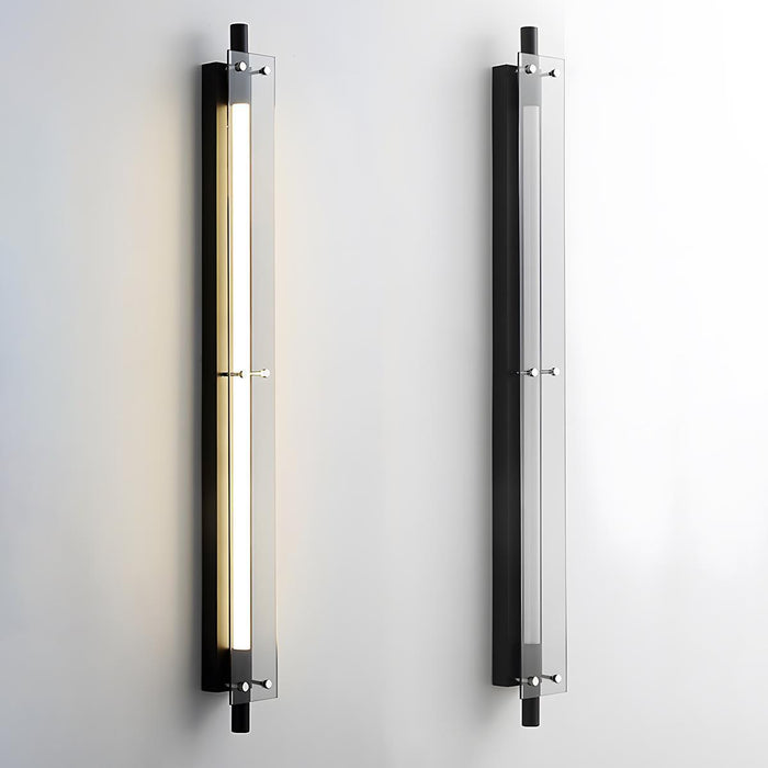 Glass Long Strip LED Indoor Wall Sconce - Modern Minimalist Design / Ambient Lighting Fixture