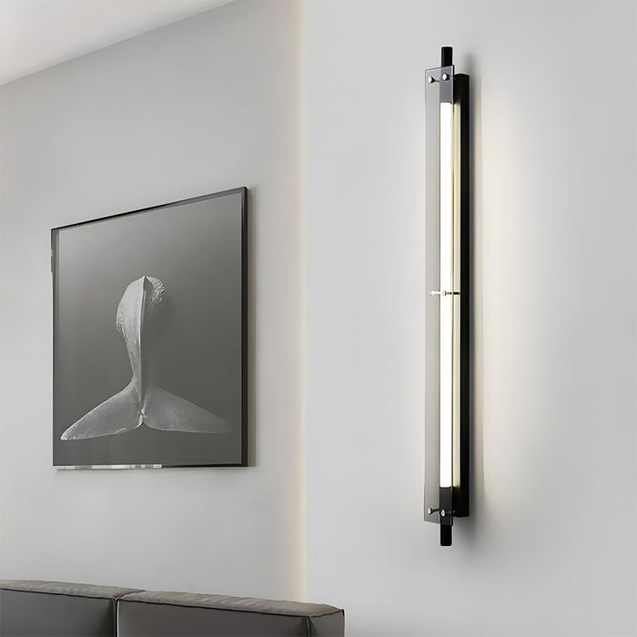 Glass Long Strip LED Indoor Wall Sconce - Modern Minimalist Design / Ambient Lighting Fixture