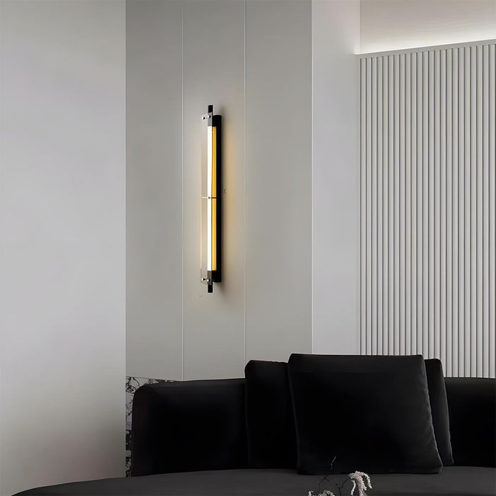 Glass Long Strip LED Indoor Wall Sconce - Modern Minimalist Design / Ambient Lighting Fixture