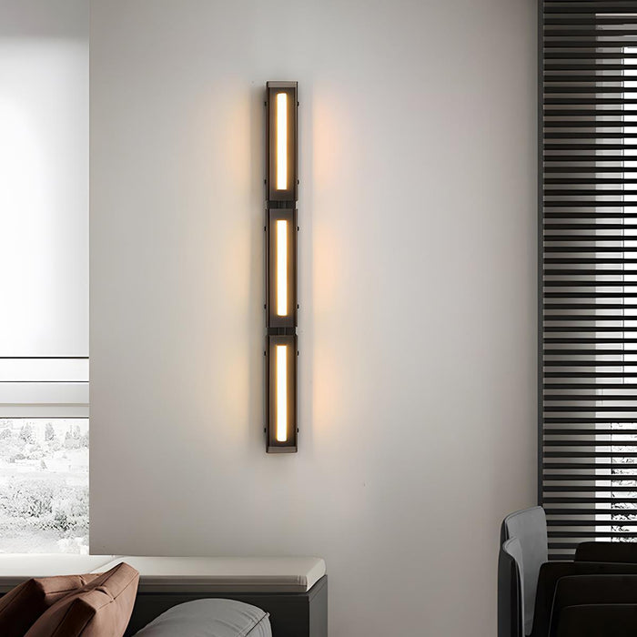 Glass Long Strip LED Indoor Wall Sconce - Modern Minimalist Design / Ambient Lighting Fixture