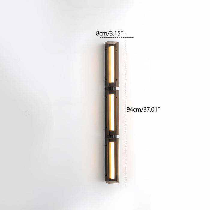 Glass Long Strip LED Indoor Wall Sconce - Modern Minimalist Design / Ambient Lighting Fixture