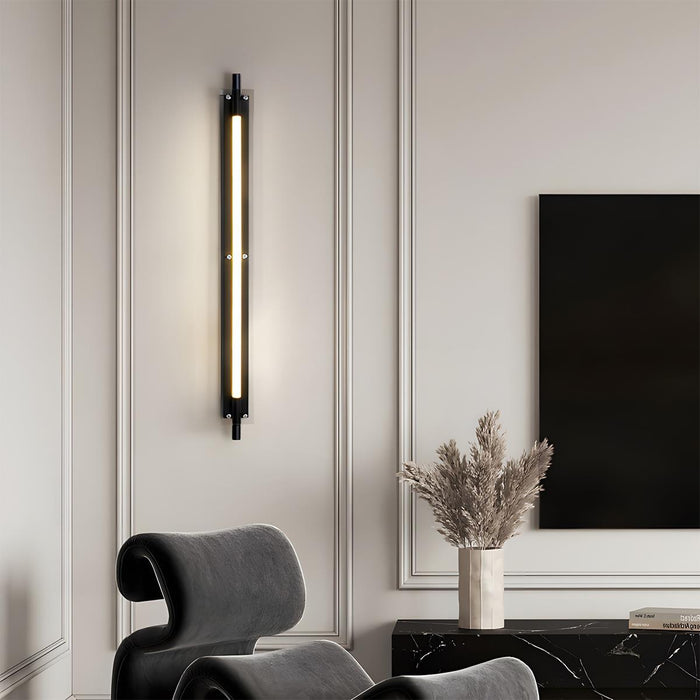 Glass Long Strip LED Indoor Wall Sconce - Modern Minimalist Design / Ambient Lighting Fixture