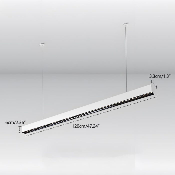 Grille LED Long Strip Light - Modern Minimalist Linear Ceiling Fixture, Indoor Wall Lighting