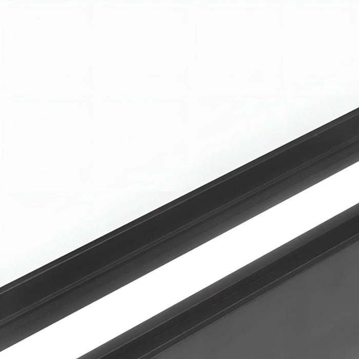 Modern Minimalist Grille LED Long Strip Pendant Lights - Up/Down Linear Fixture, Aluminum - Contemporary Office Dining Room Lighting