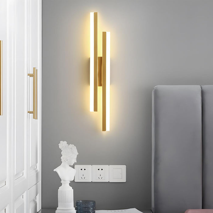 H-Shape Long Strip LED Wall Sconce - Modern Minimalist Indoor Lighting, Up/Down Light Fixture