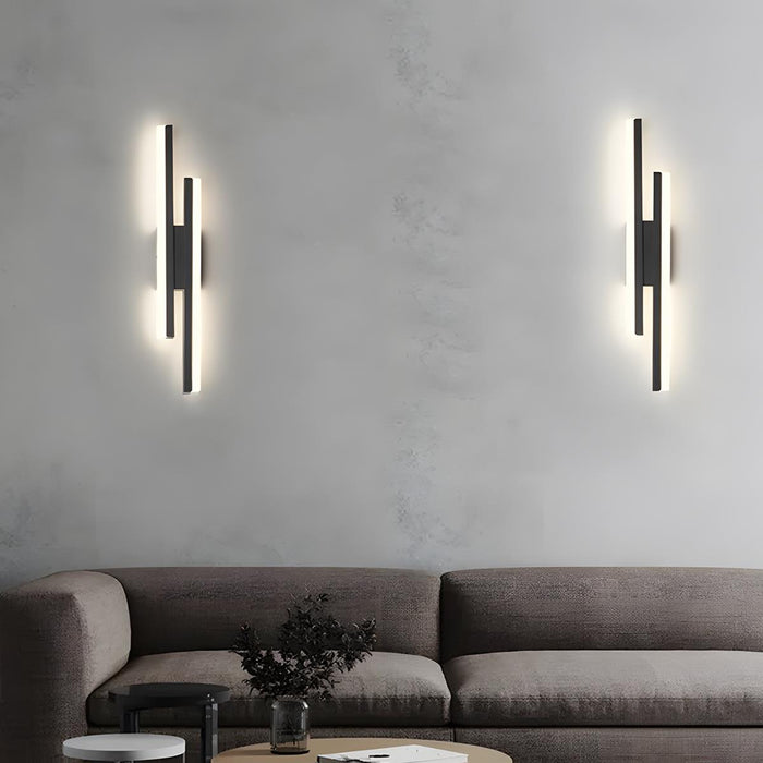 H-Shape Long Strip LED Wall Sconce - Modern Minimalist Indoor Lighting, Up/Down Light Fixture