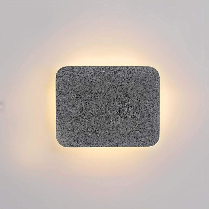 Modern Minimalist Indoor Cement LED Wall Sconce - Contemporary Wall Lighting for Home Decor