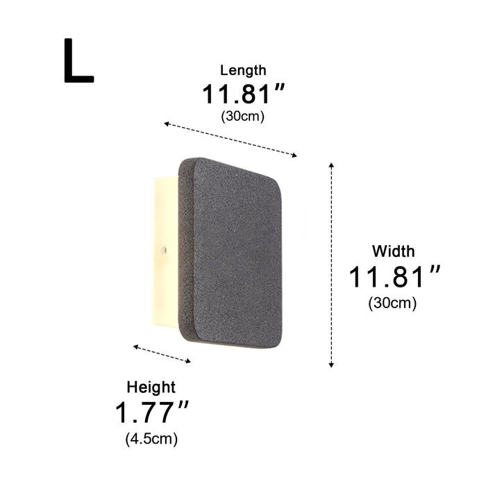 Modern Minimalist Indoor Cement LED Wall Sconce - Contemporary Wall Lighting for Home Decor