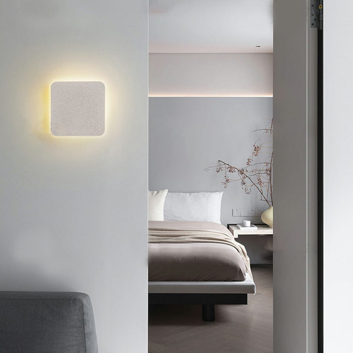 Modern Minimalist Indoor Cement LED Wall Sconce - Contemporary Wall Lighting for Home Decor