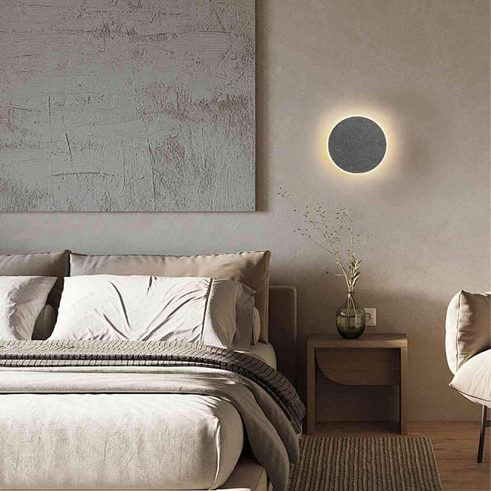 Modern Minimalist Indoor Cement LED Wall Sconce - Contemporary Wall Lighting for Home Decor