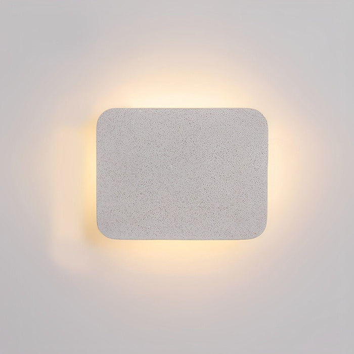 Modern Minimalist Indoor Cement LED Wall Sconce - Contemporary Wall Lighting for Home Decor