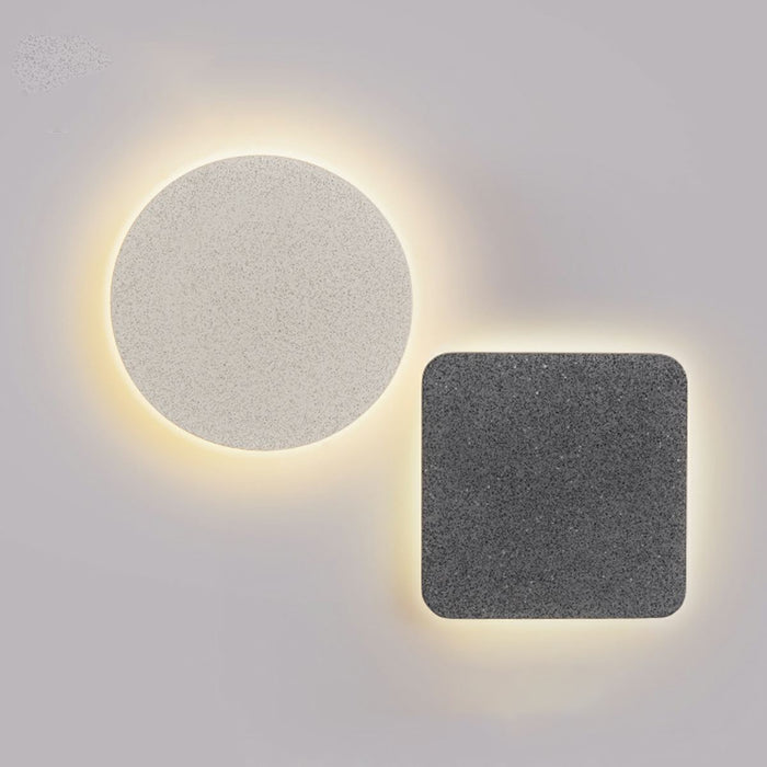 Modern Minimalist Indoor Cement LED Wall Sconce - Contemporary Wall Lighting for Home Decor