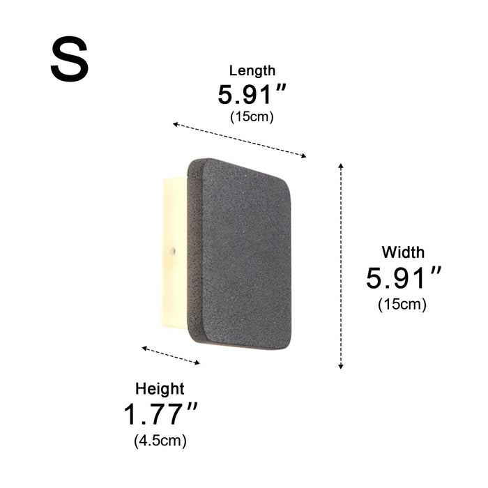 Modern Minimalist Indoor Cement LED Wall Sconce - Contemporary Wall Lighting for Home Decor