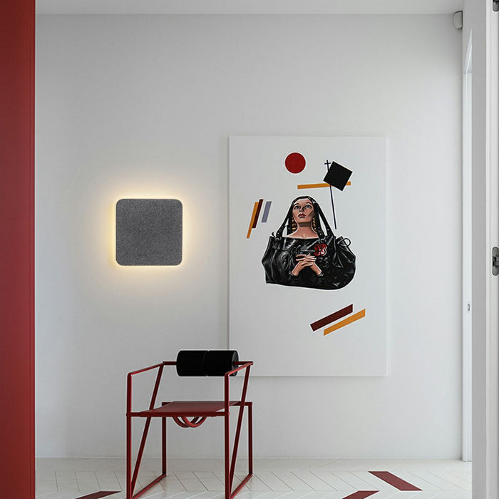 Modern Minimalist Indoor Cement LED Wall Sconce - Contemporary Wall Lighting for Home Decor